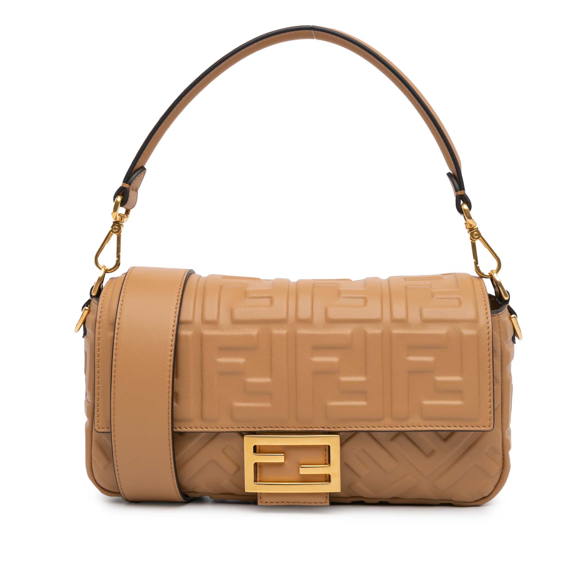 Zucca Embossed Baguette Satchel