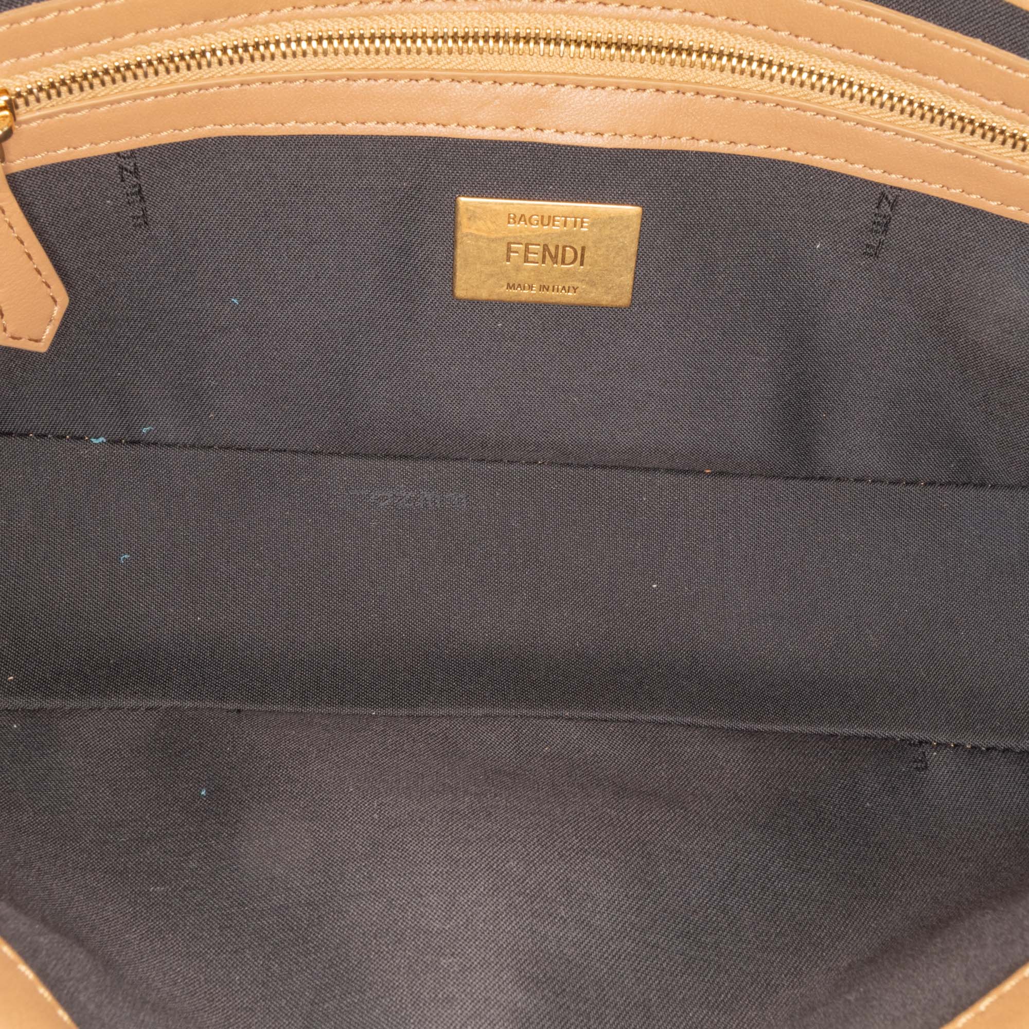 Zucca Embossed Baguette Satchel