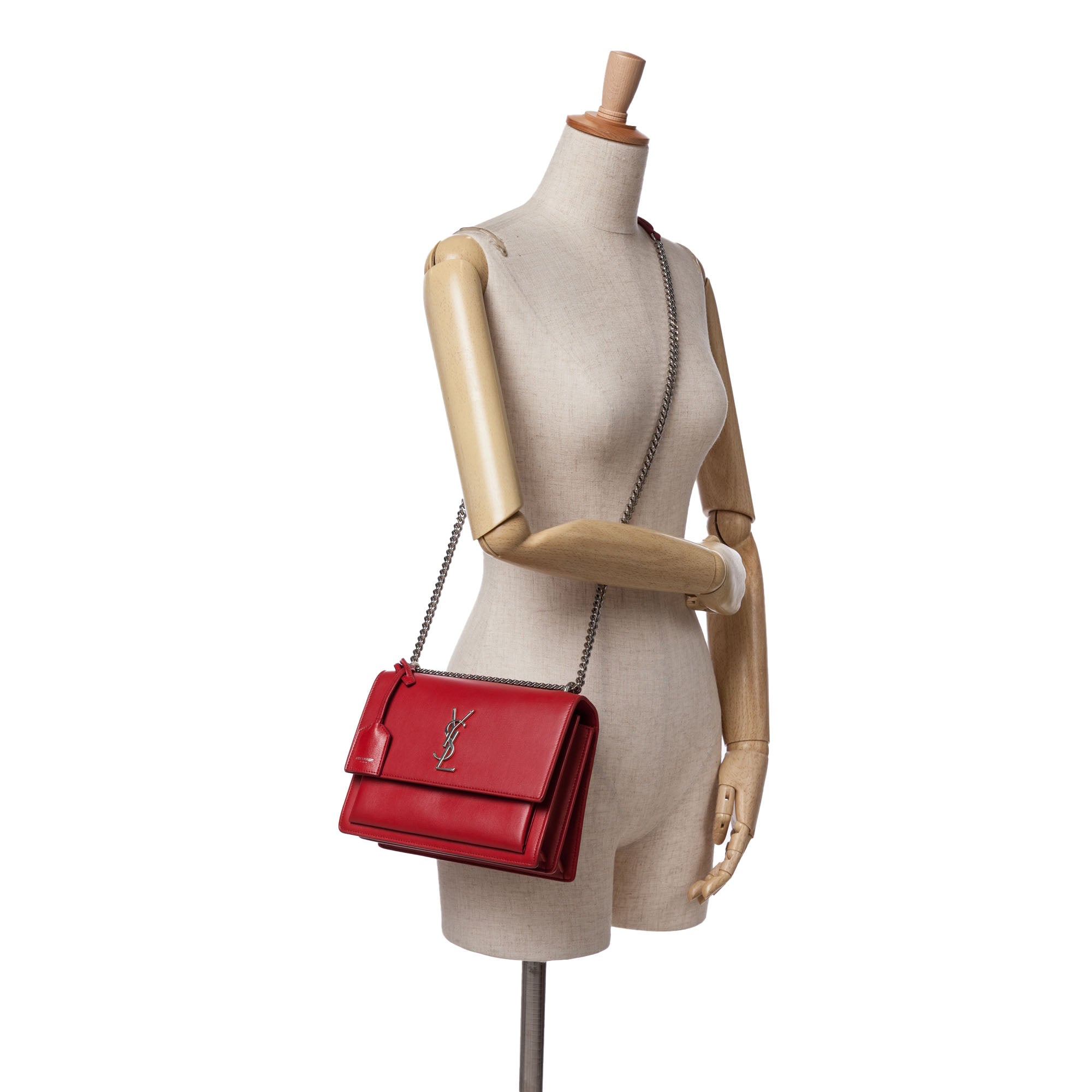 Medium Leather Monogram Sunset Crossbody