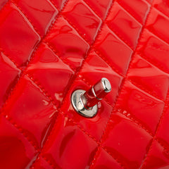 CC Quilted Patent Clutch with Chain_7