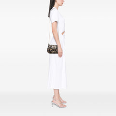 Leopard Print Canvas Fendista Pochette Crossbody