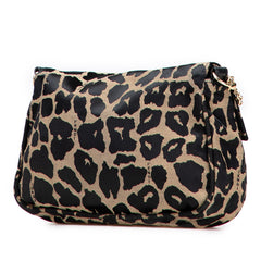 Leopard Print Canvas Fendista Pochette Crossbody