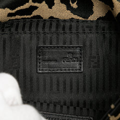 Leopard Print Canvas Fendista Pochette Crossbody
