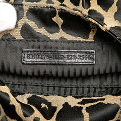 Leopard Print Canvas Fendista Pochette Crossbody