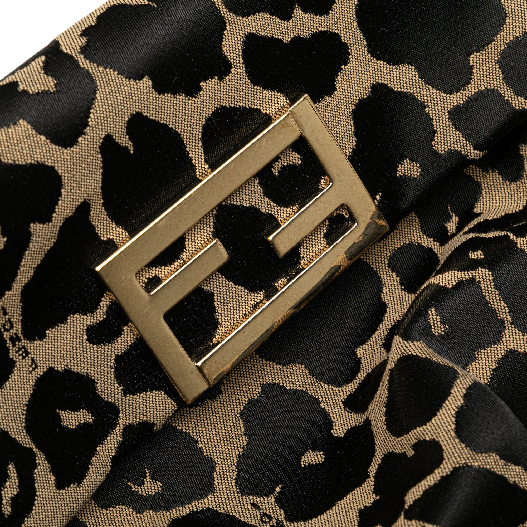 Leopard Print Canvas Fendista Pochette Crossbody