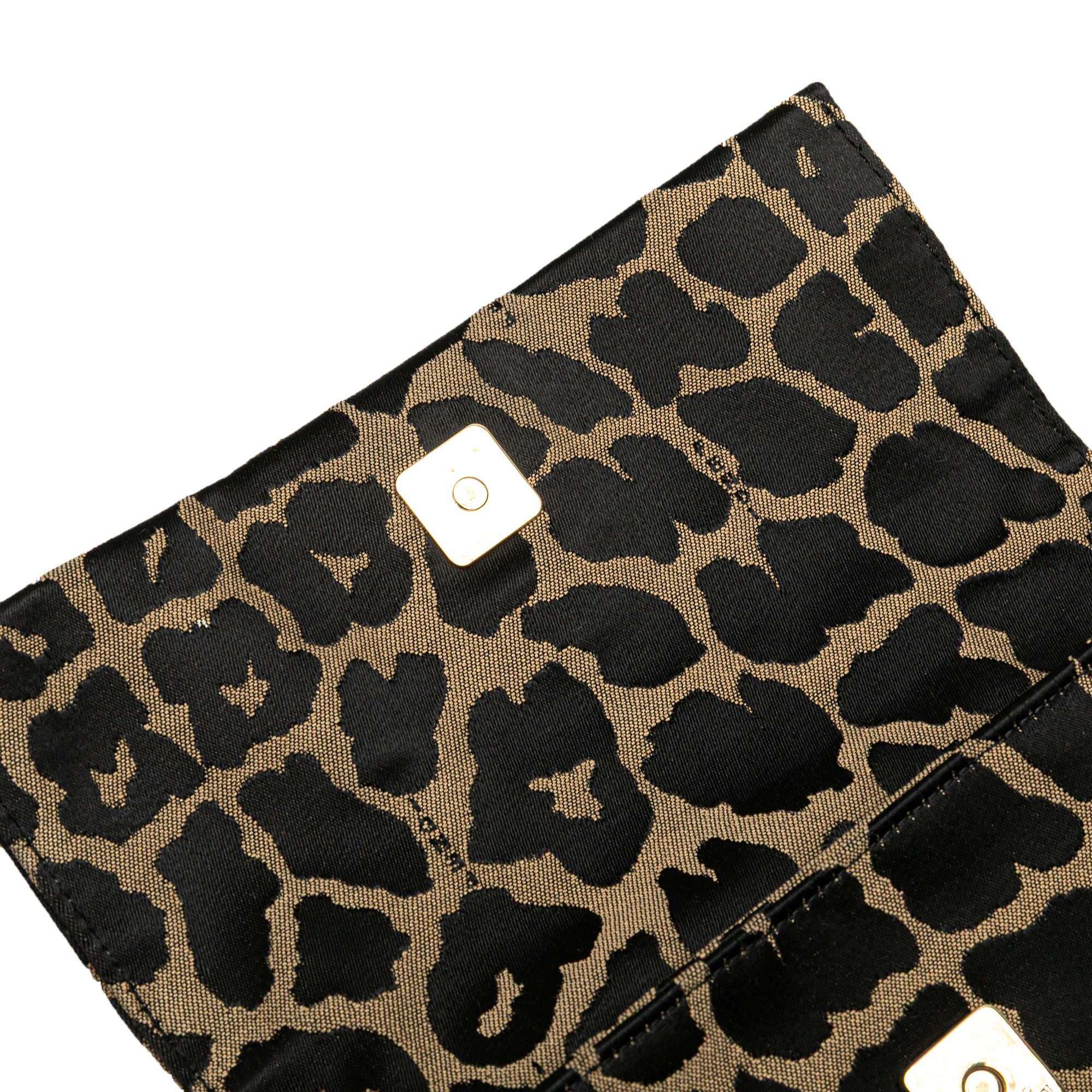 Leopard Print Canvas Fendista Pochette Crossbody