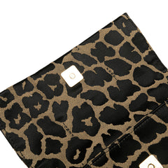 Leopard Print Canvas Fendista Pochette Crossbody