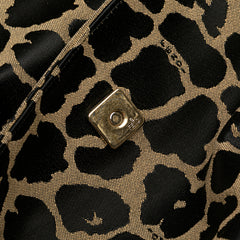 Leopard Print Canvas Fendista Pochette Crossbody