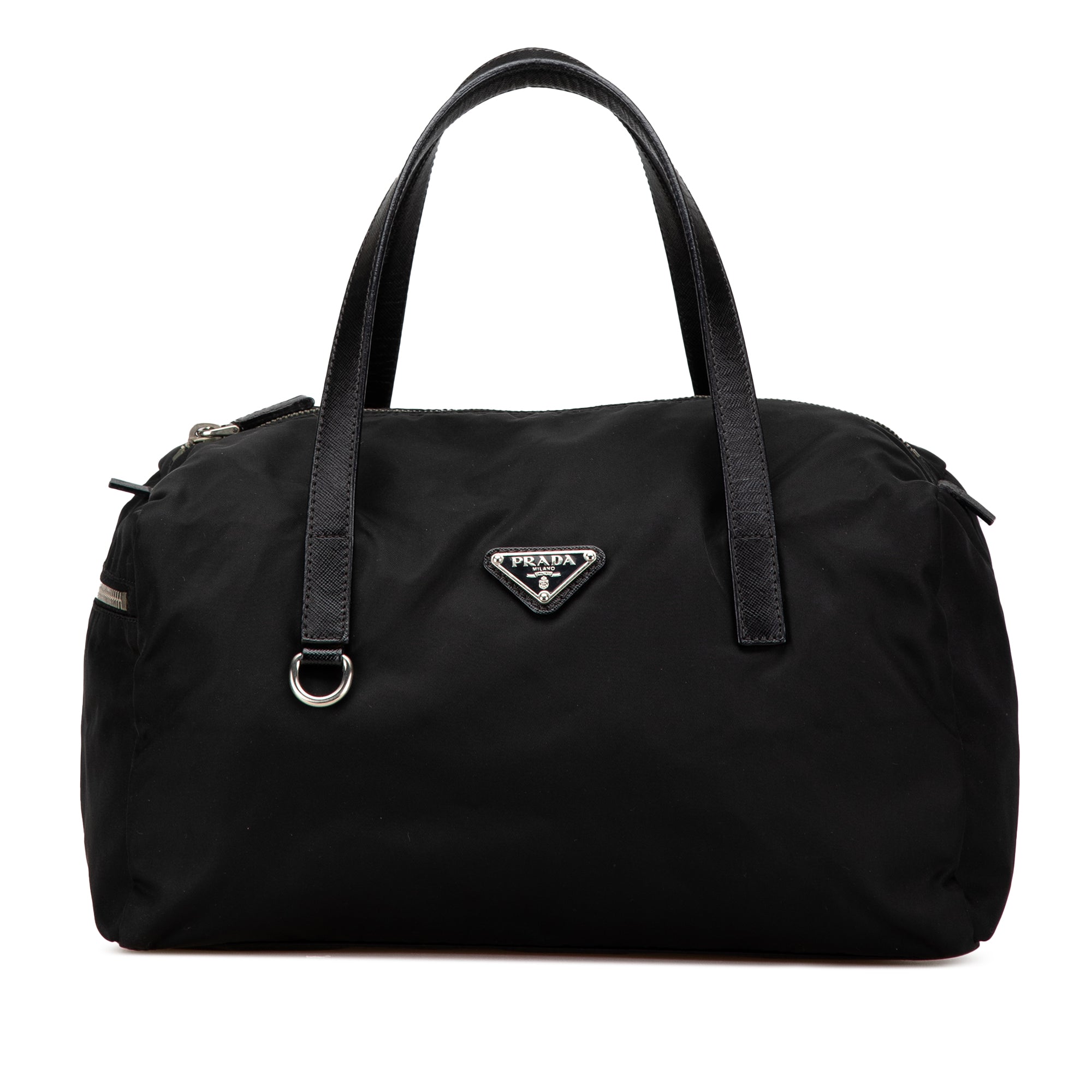 Saffiano Trimmed Tessuto Handbag