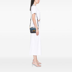 Bicolor Saffiano Sound Lock Satchel