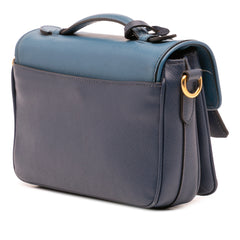 Bicolor Saffiano Sound Lock Satchel