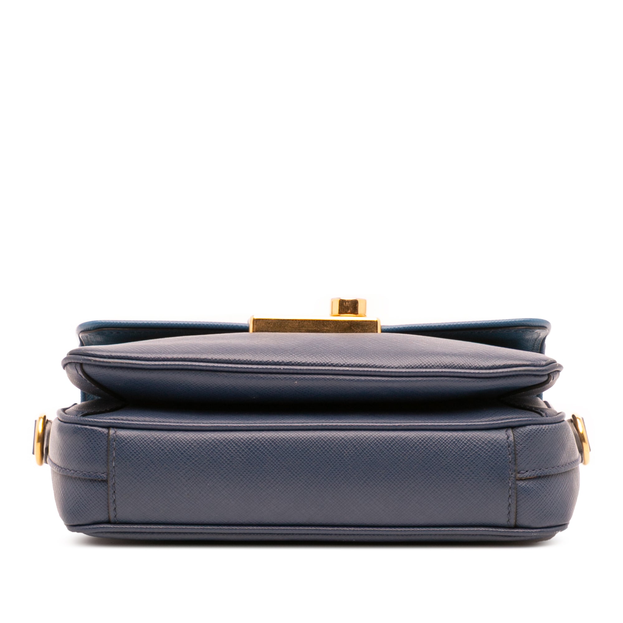 Bicolor Saffiano Sound Lock Satchel