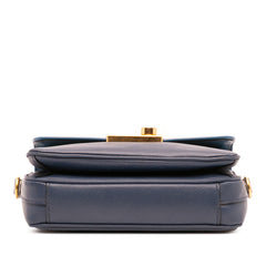 Bicolor Saffiano Sound Lock Satchel