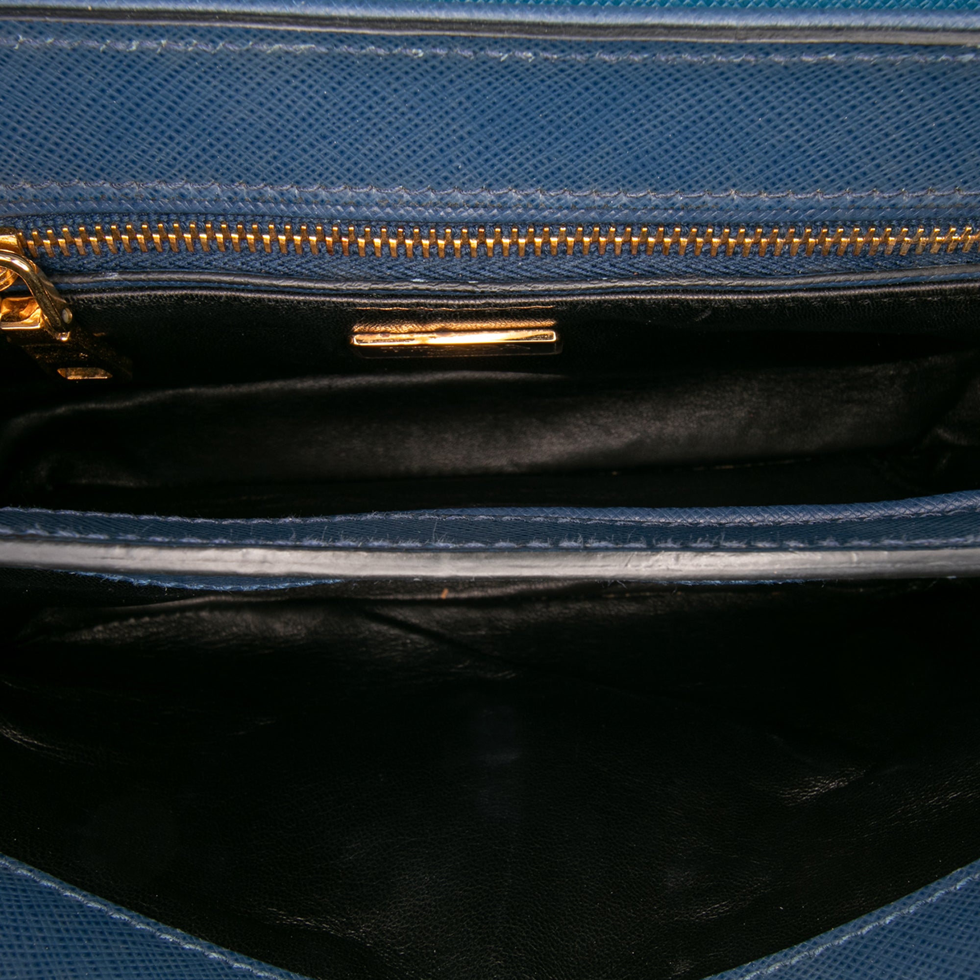 Bicolor Saffiano Sound Lock Satchel