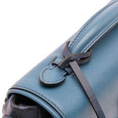 Bicolor Saffiano Sound Lock Satchel