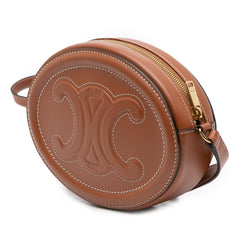 Small Calfskin Cuir Triomphe Oval Crossbody