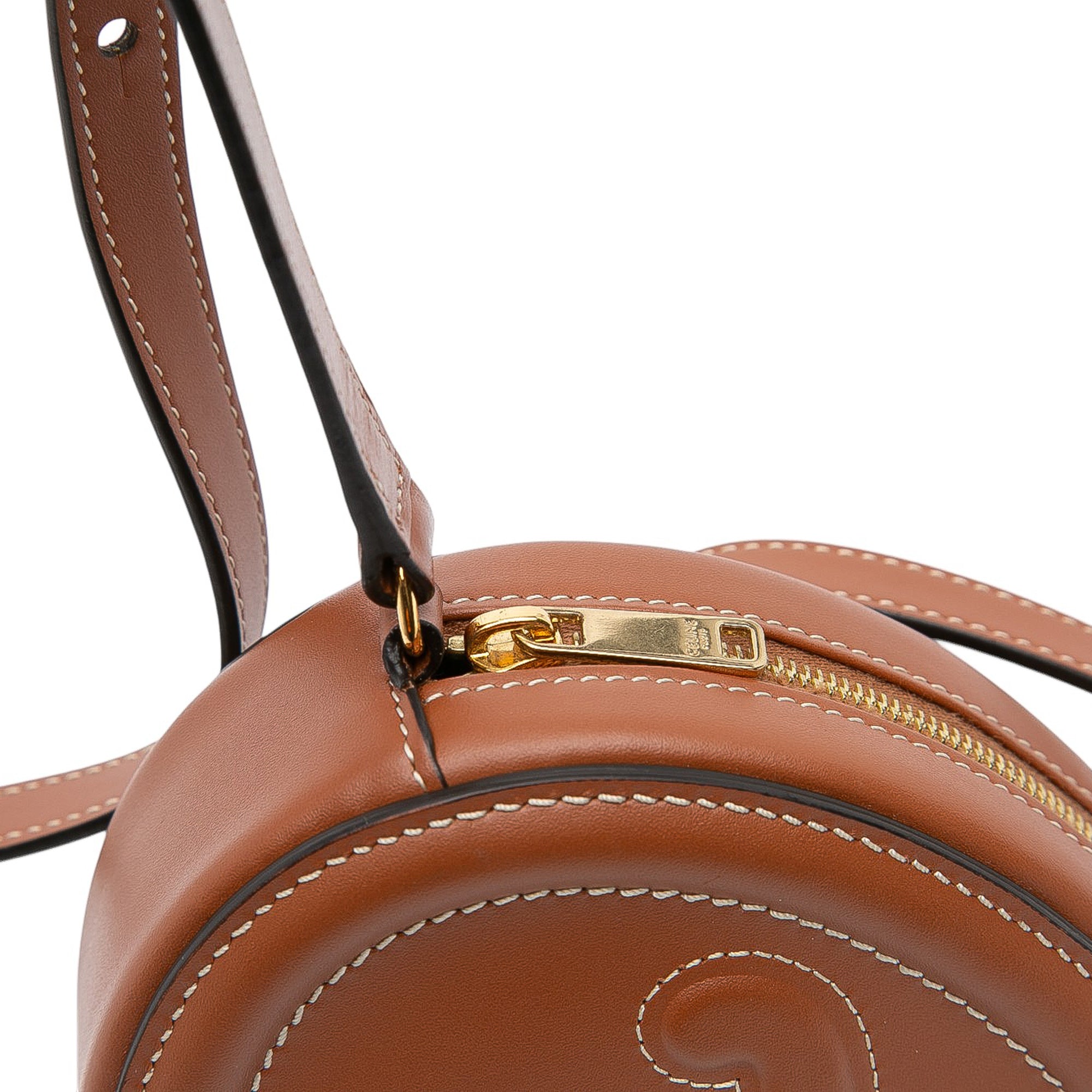 Small Calfskin Cuir Triomphe Oval Crossbody
