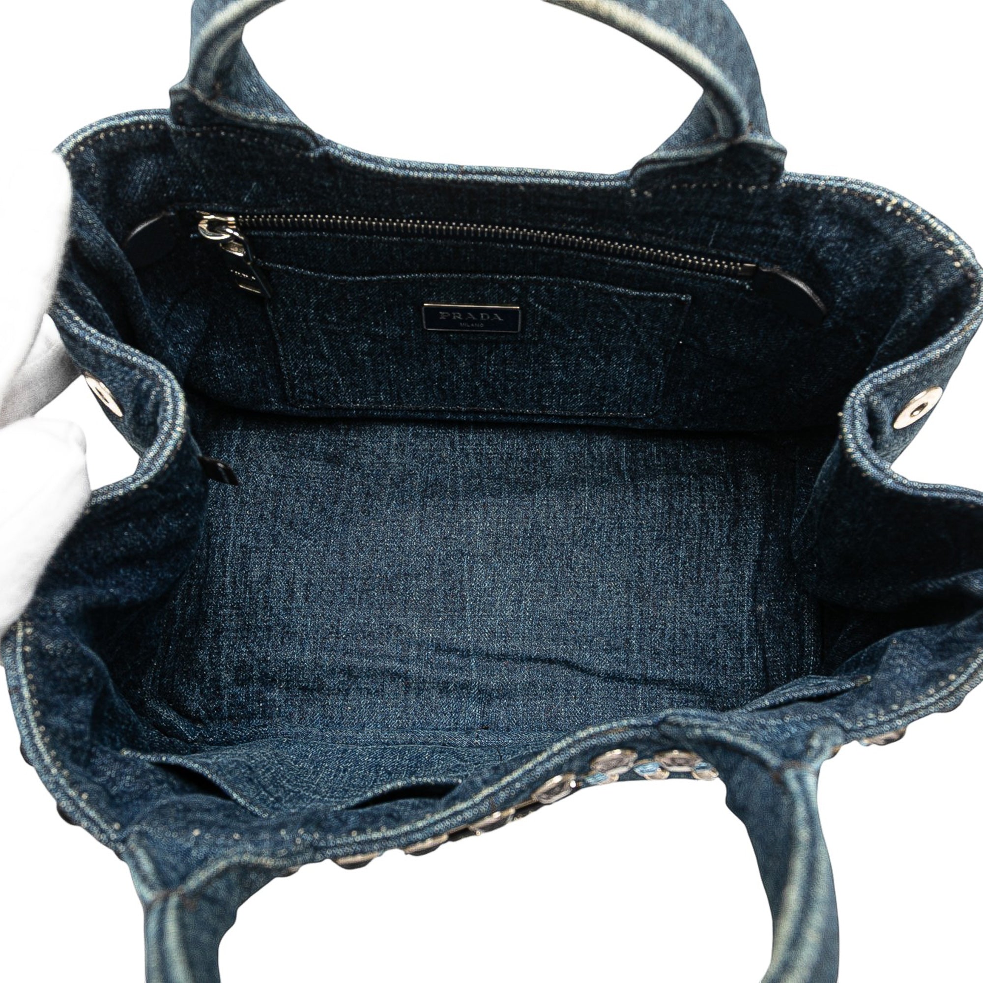 Small Denim Canapa Bijoux Satchel