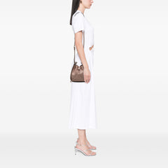 Small Leather Rockstud Bucket Bag