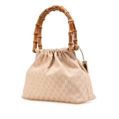 GG Canvas Bamboo Handbag