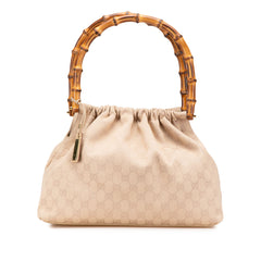 GG Canvas Bamboo Handbag