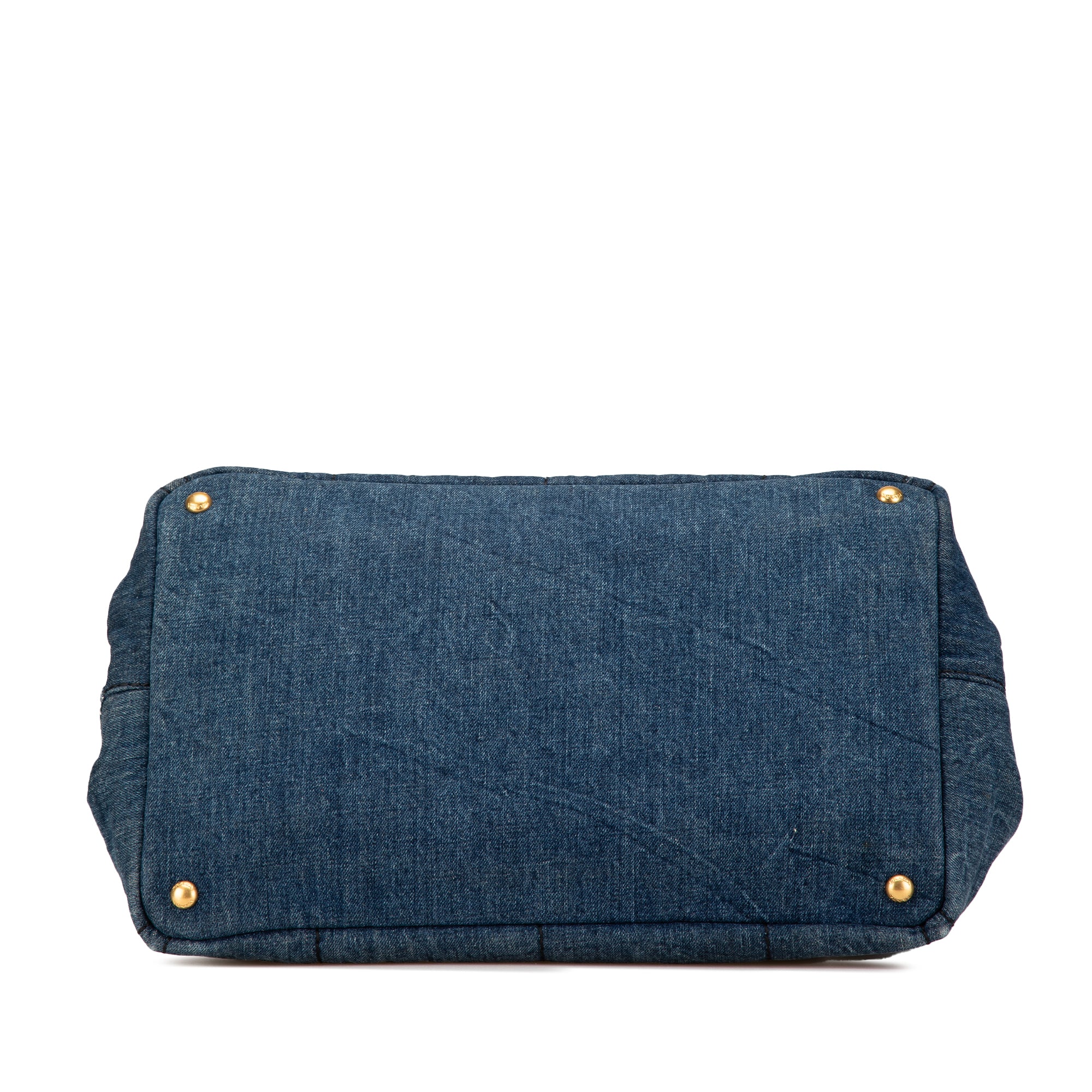 Large Denim Canapa Logo Satchel