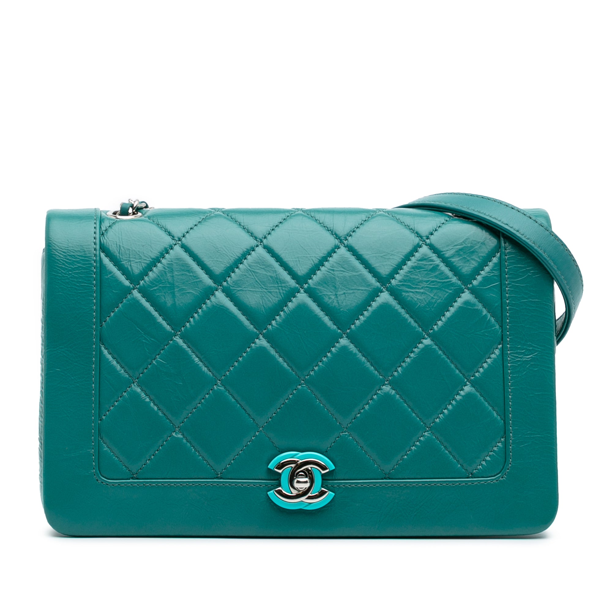 Crumpled Calfskin Bi Quilted Vintage Full Flap