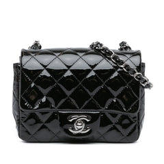 Mini Square Classic Patent Single Flap