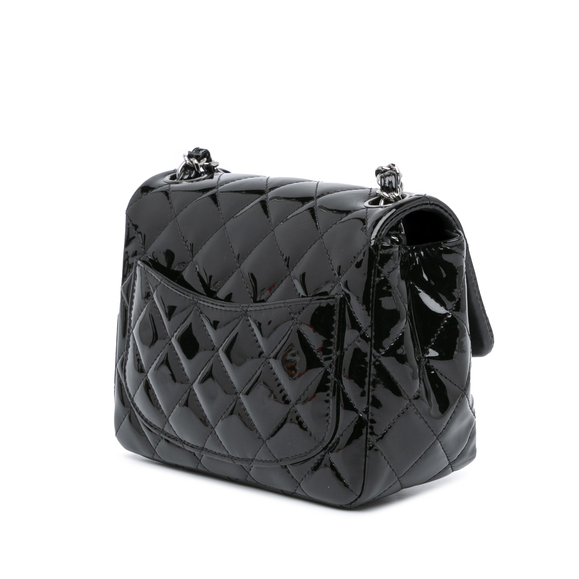 Mini Square Classic Patent Single Flap
