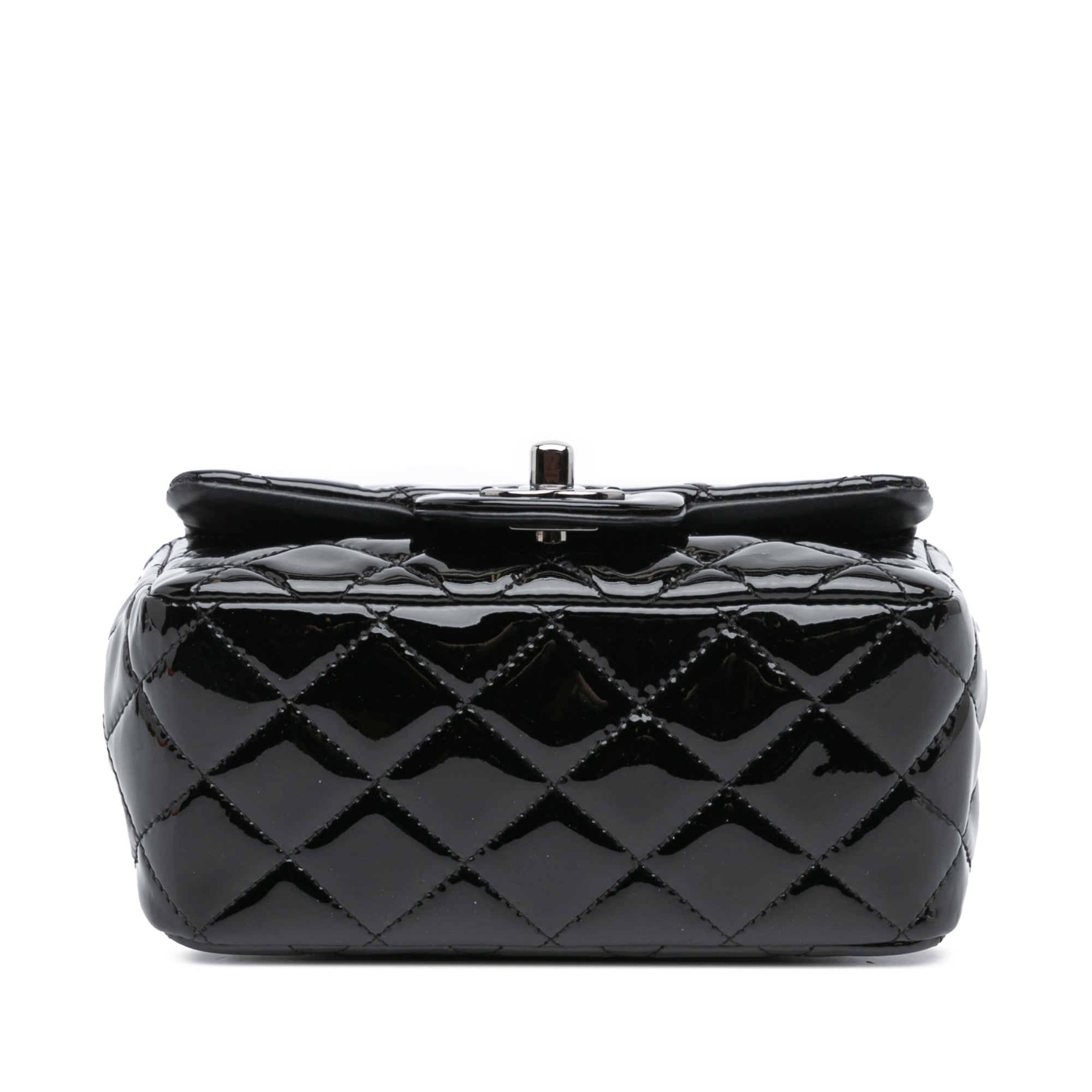 Mini Square Classic Patent Single Flap