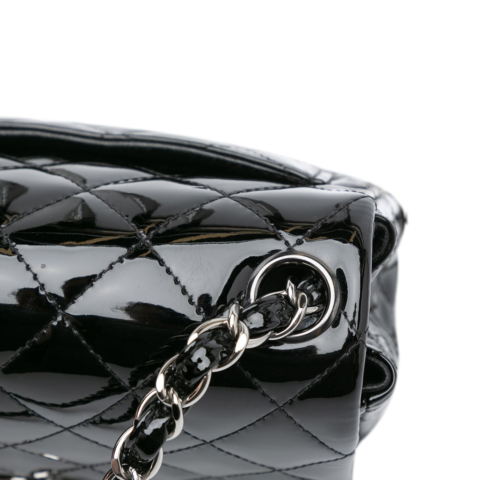 Mini Square Classic Patent Single Flap
