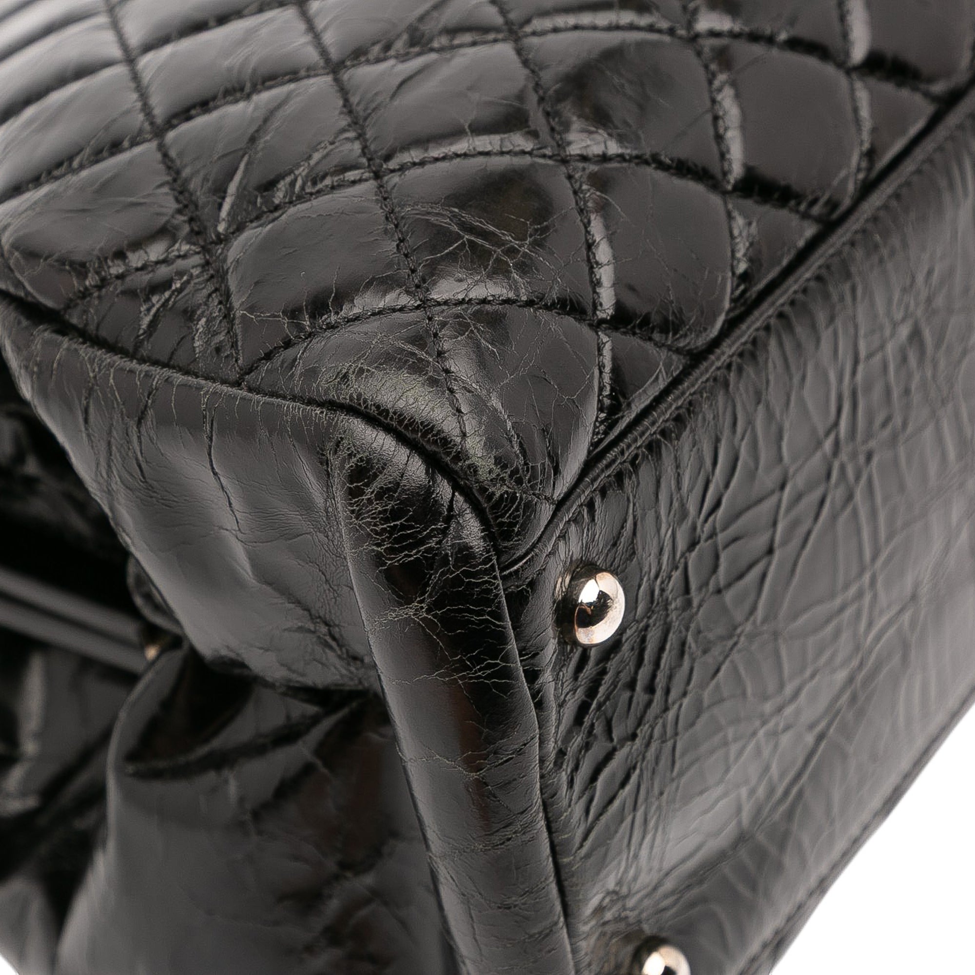 Large Aged Calfskin Just Mademoiselle Bowling Bag