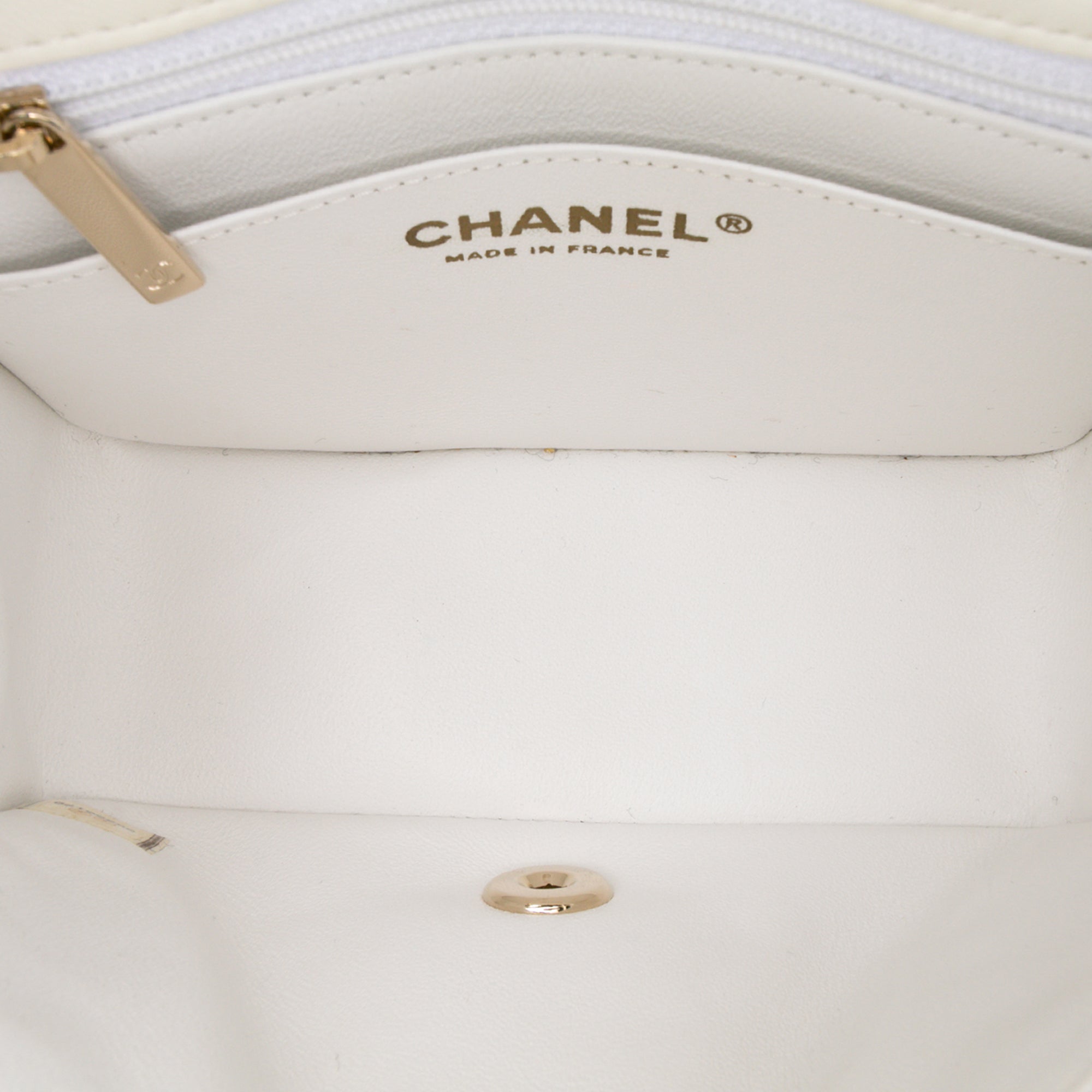 Mini Square Classic Chevron Lambskin Single Flap
