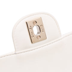 Mini Square Classic Chevron Lambskin Single Flap