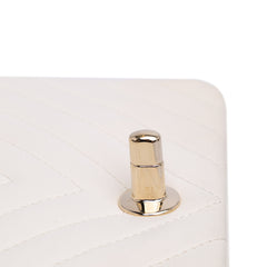 Mini Square Classic Chevron Lambskin Single Flap