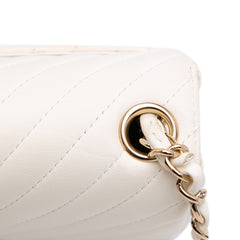 Mini Square Classic Chevron Lambskin Single Flap