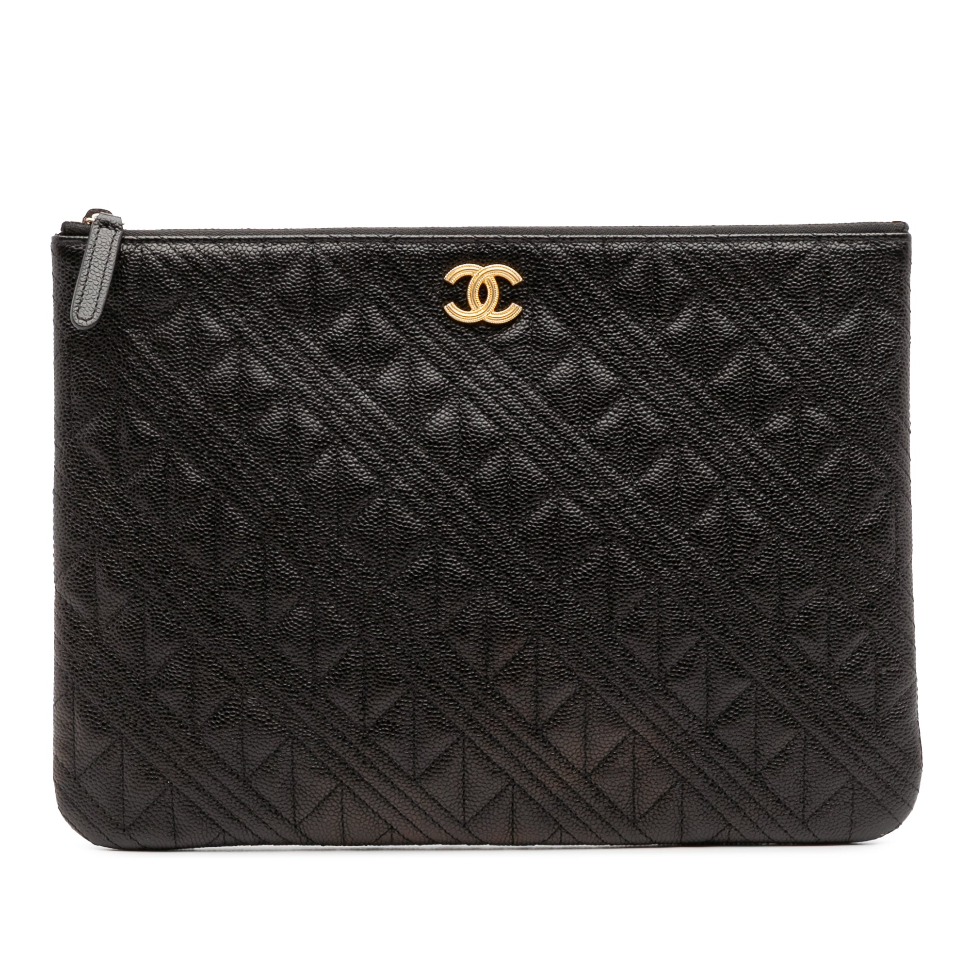 Medium Quilted Caviar O Case Clutch
