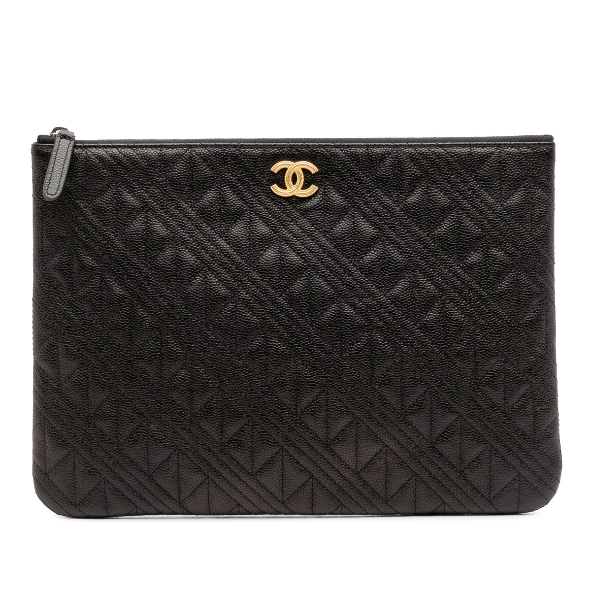 Medium Quilted Caviar O Case Clutch
