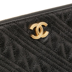 Medium Quilted Caviar O Case Clutch