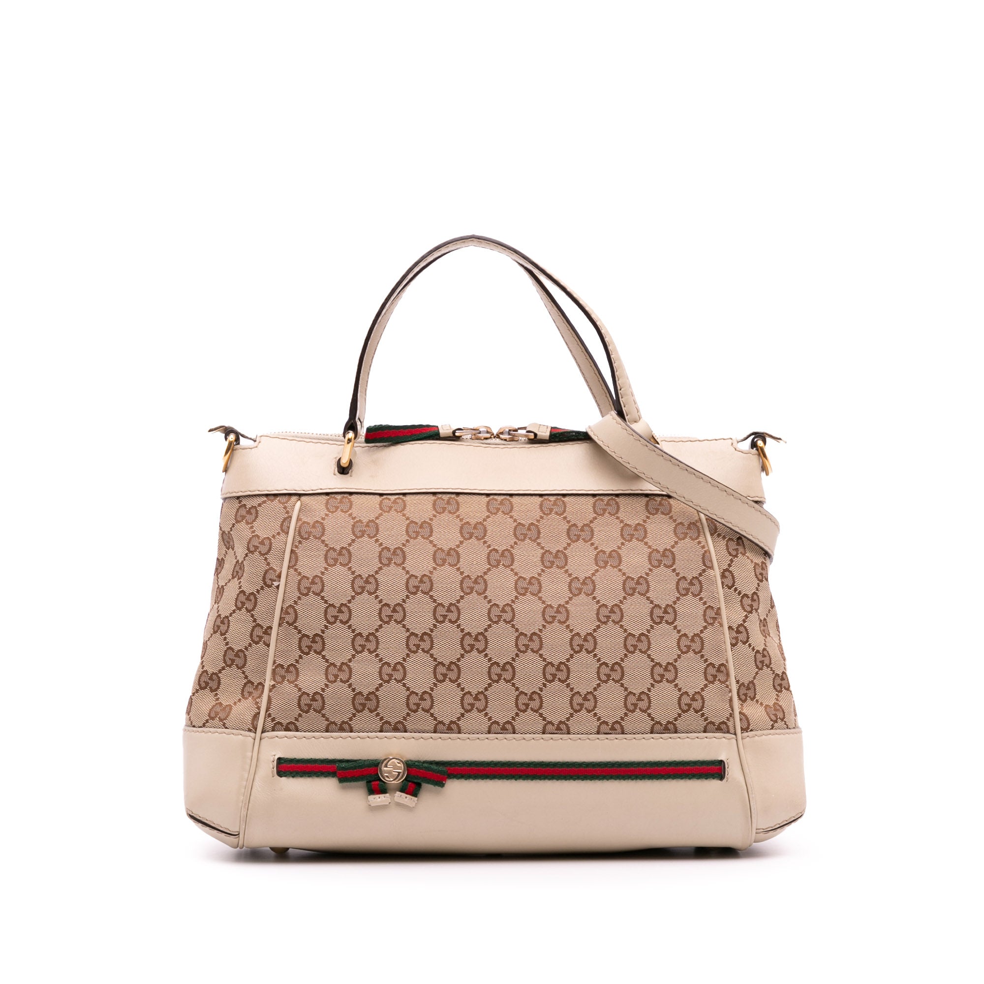 Small GG Canvas Web Mayfair Satchel