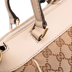 Small GG Canvas Web Mayfair Satchel