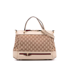 Small GG Canvas Web Mayfair Satchel