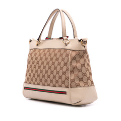 Small GG Canvas Web Mayfair Satchel