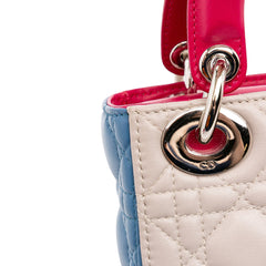 Mini Tricolor Lambskin Cannage Lady Dior