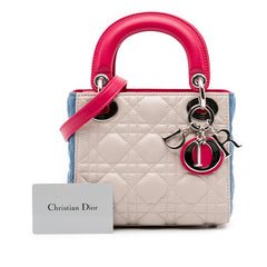 Mini Tricolor Lambskin Cannage Lady Dior