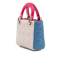 Mini Tricolor Lambskin Cannage Lady Dior