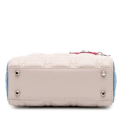 Mini Tricolor Lambskin Cannage Lady Dior