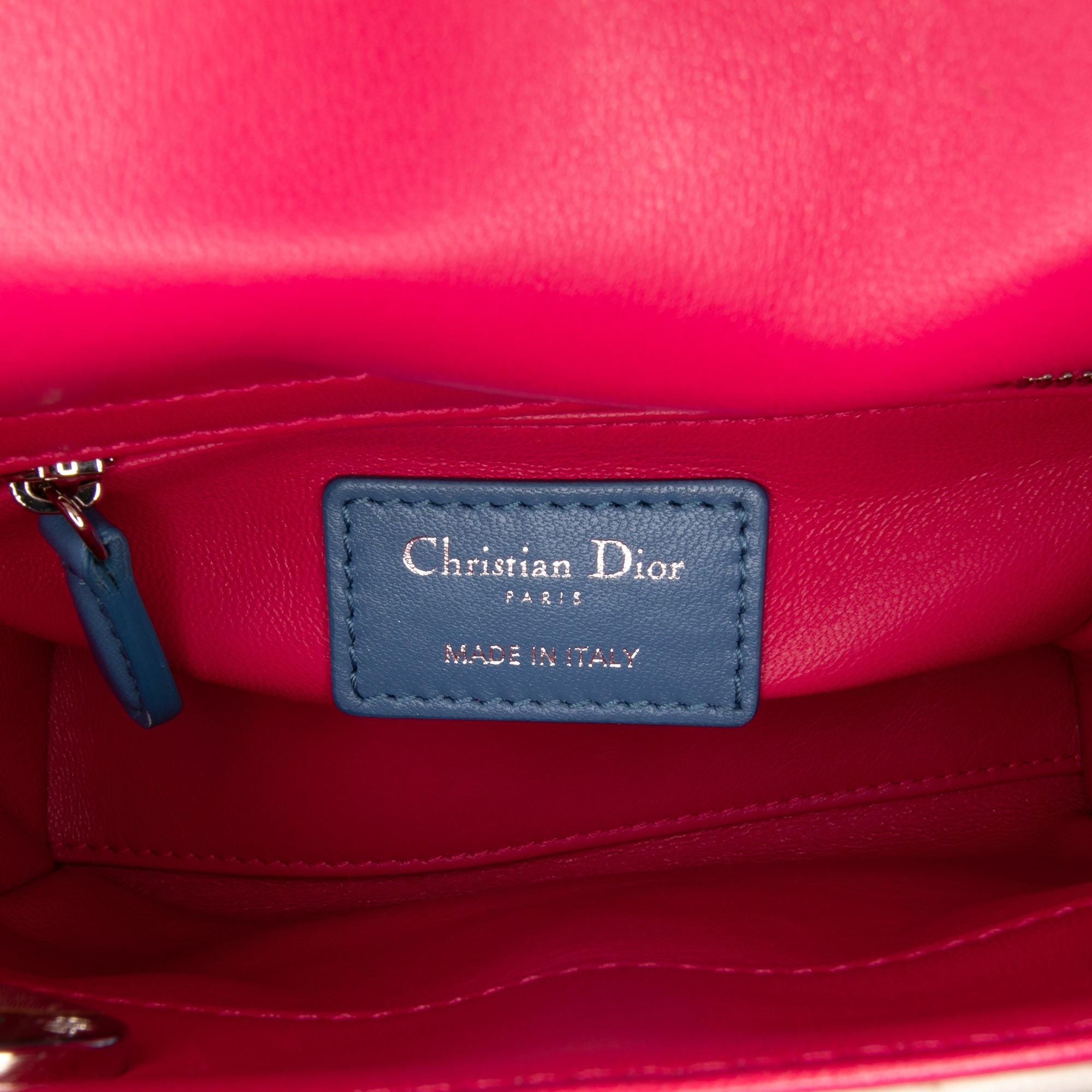 Mini Tricolor Lambskin Cannage Lady Dior