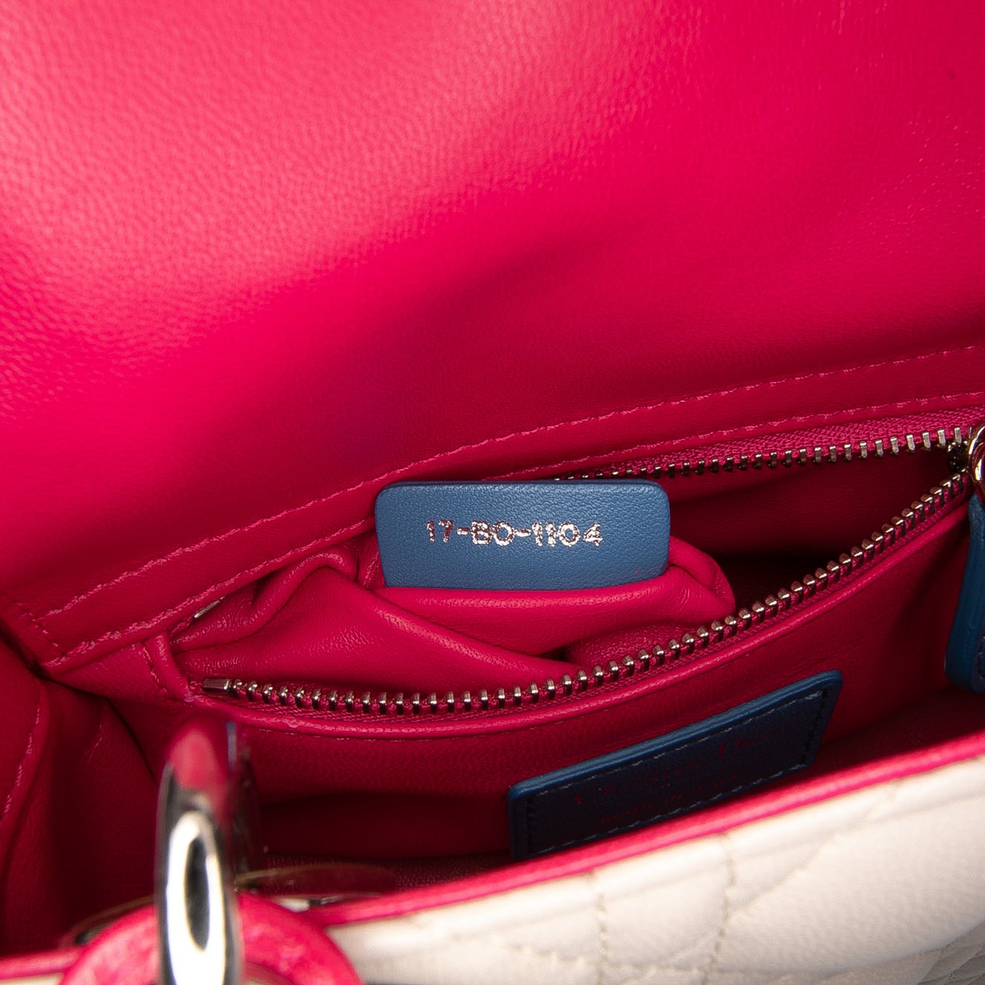 Mini Tricolor Lambskin Cannage Lady Dior