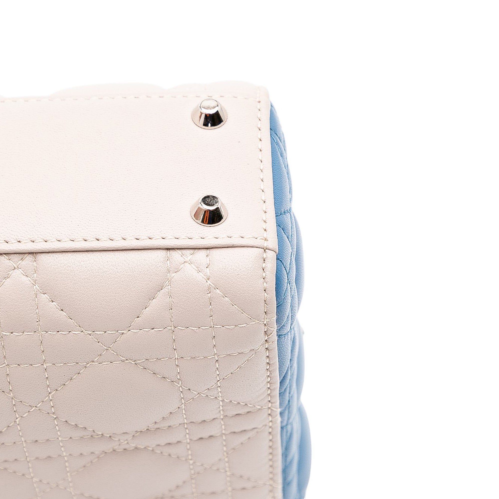 Mini Tricolor Lambskin Cannage Lady Dior